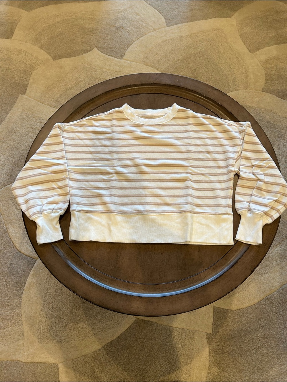 Aerie Classic Crew Sweatshirt Beach Dune XS NWOT